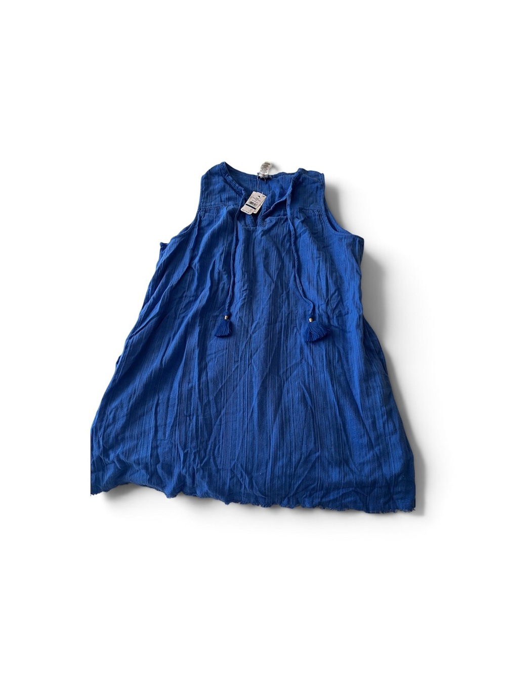 Tommy Bahama Royal Blue Sleeveless Tassel Tunic Dress